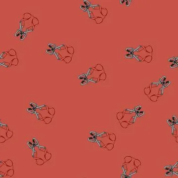 Seamless pattern work climbing harnesses cartoon vector 스톡 일러스트