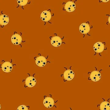 Seamless pattern work coin character cartoon vector Stock Illustration