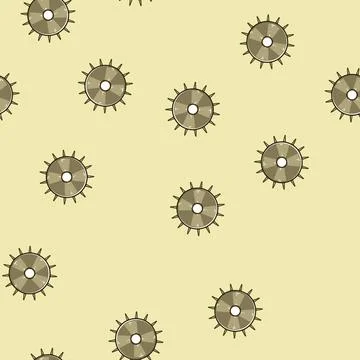 Seamless pattern work gear cartoon vector Stock Illustration
