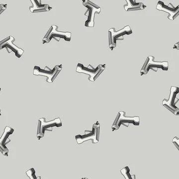 Seamless pattern work glue gun cartoon vector Stock Illustration