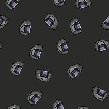 Seamless pattern work helmet welding cartoon vector 库存插图