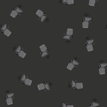 Seamless pattern work office chair cartoon vector Stock Illustration