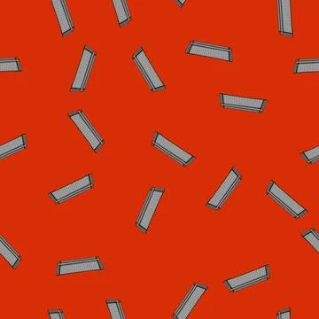 Seamless pattern work paper trimmer cartoon vector Stock Illustration