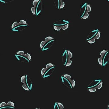 Seamless pattern work safety glasses cartoon vector Stock Illustration