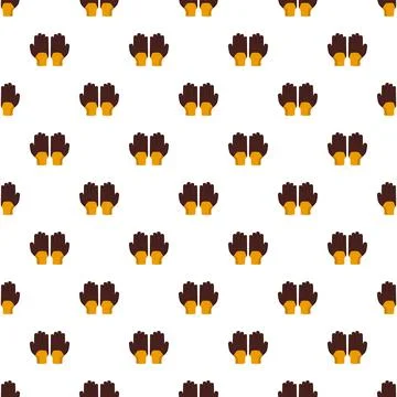 Seamless pattern of work safety gloves repeating background Illustrazione stock