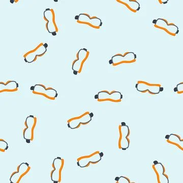 Seamless pattern work safety goggles cartoon vector Stock Illustration