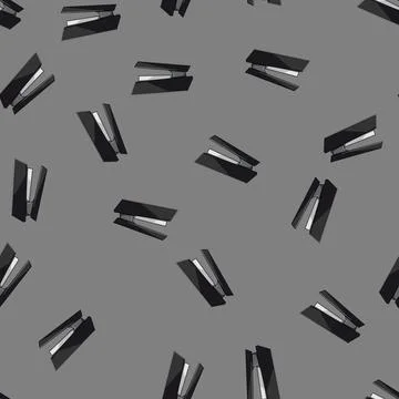 Seamless pattern work stapler cartoon vector Stock Illustration