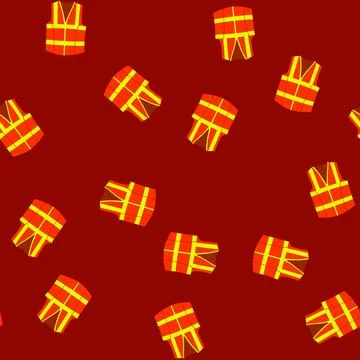 Seamless pattern worker safety vest cartoon vector Stock Illustration