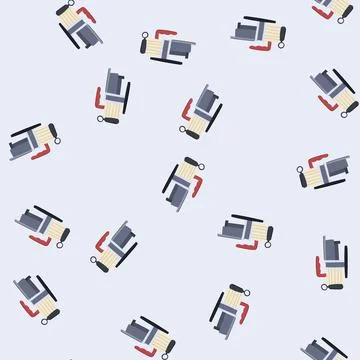 Seamless pattern worker vacuum pump cartoon vector 스톡 일러스트