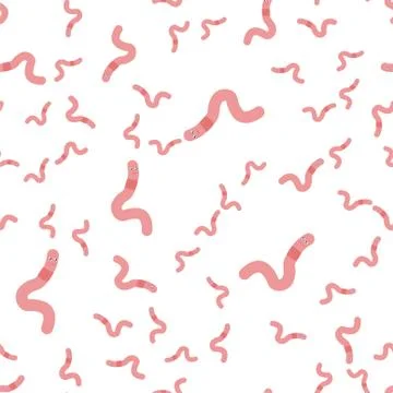 Seamless pattern of worms. Stock Illustration
