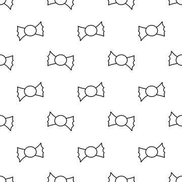 Seamless pattern with wrapping candies. Sweet dessert food background Stock Illustration