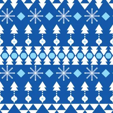 Seamless pattern wrapping paper on blue Stock Illustration