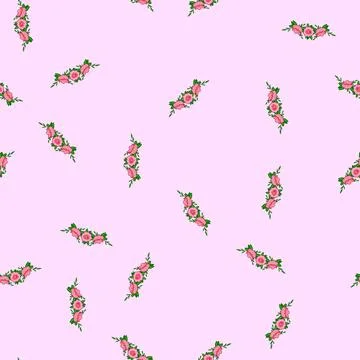Seamless pattern wreath flower crown cartoon vector Stock Illustration
