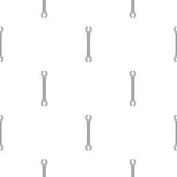 Seamless pattern with wrench icon. Spanner key. Repair symbols. Vector. 스톡 일러스트