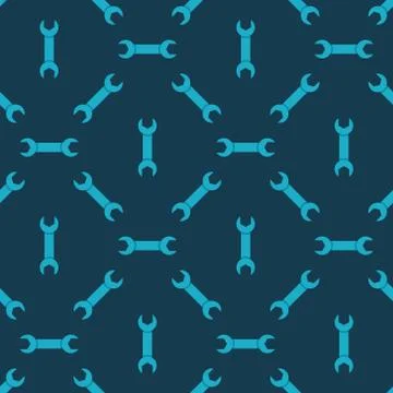 Seamless pattern with wrench Stock Illustration