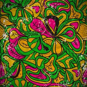 Seamless pattern of wrinkled and worn abstract vegetation texture Stock Illustration