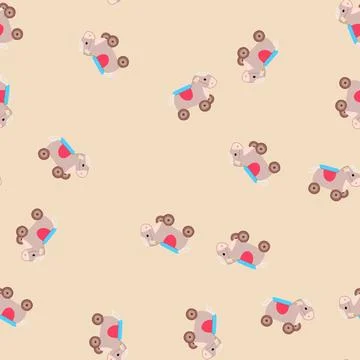 Seamless pattern writing educational toy cartoon vector Illustrazione stock