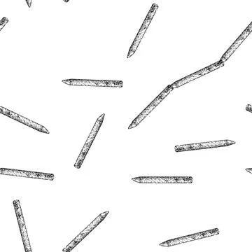 Seamless pattern writing pencil sketch hand drawn Illustration