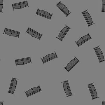 Seamless pattern Wrought iron gate black entrance design Stock Illustration