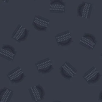 Seamless pattern wrought iron gate providing property boundary and security イラスト素材