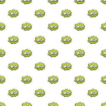 Seamless pattern with wtf comic speech bubbles 库存插图
