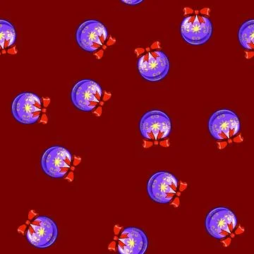 Seamless pattern xmas christmas ball cartoon vector 스톡 일러스트