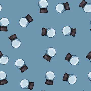 Seamless pattern xmas snow ball cartoon vector 库存插图