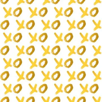 Seamless pattern XOXO on white background. Hugs and kisses abbreviation symbo Illustrazione stock