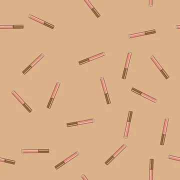 Seamless pattern y lip gloss cartoon vector 스톡 일러스트