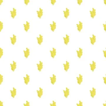 Seamless pattern with yellow abstract watercolor shapes Stock Illustration