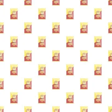 Seamless pattern of yellow and red identification cards Stock Illustration