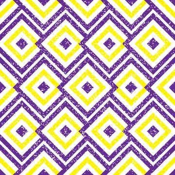 Seamless pattern with yellow and violet squares 7112 Stock Illustration