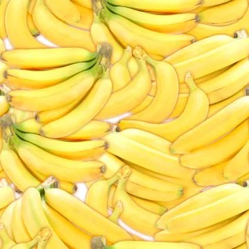 Seamless pattern of yellow bananas Stock Photos