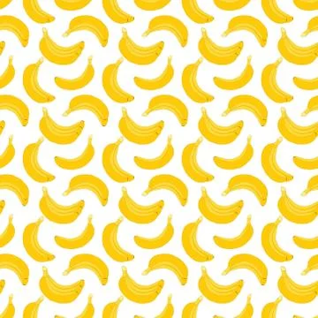 Seamless pattern with yellow bananas. simple texture pattern for print Stock Illustration