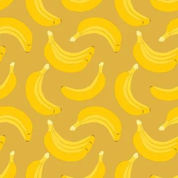 Seamless pattern with yellow bananas. simple texture pattern for print イラスト素材