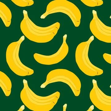 Seamless pattern with yellow bananas. simple texture pattern for print Stock Illustration