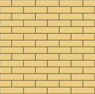 Seamless Pattern of Yellow Bricks Wall. Vector Stockillustratie