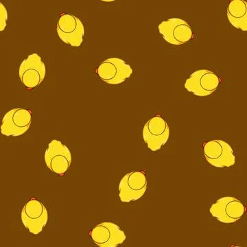 Seamless pattern Yellow cartoon rubber duck icon on white Stock Illustration