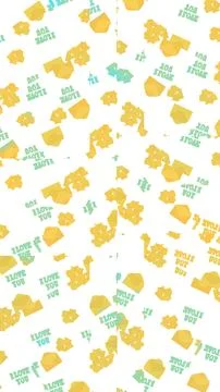 Seamless pattern of yellow envelopes and teal text messages on white. Stock Illustration