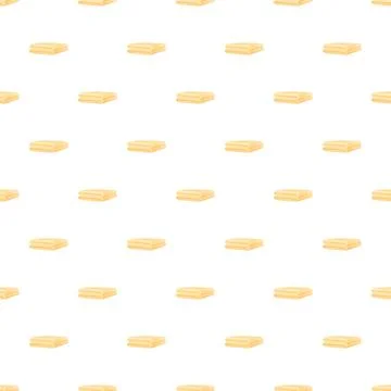 Seamless pattern with yellow folded towels or cloth Stock Illustration