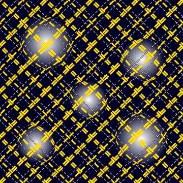 Seamless pattern of yellow grid with convex lighting 스톡 일러스트
