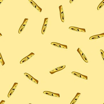 Seamless pattern Yellow kayak boat for paddling on water Stock Illustration