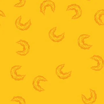 Seamless pattern yellow orange curly clown wig for carnival Stockillustratie