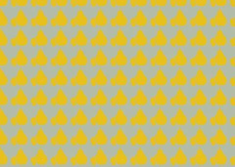 Seamless pattern with yellow pears on a blue background Illustrazione stock