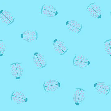 Seamless pattern yellow rain jacket cartoon vector Stock Illustration