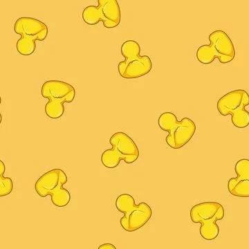 Seamless pattern Yellow rubber duck toy with a playful expression Stock Illustration