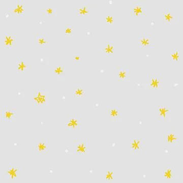 Seamless pattern yellow stars on a gray background Stock Illustration