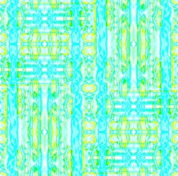 Seamless pattern yellow turquoise blue white Stock Illustration