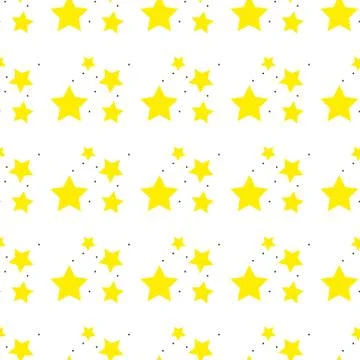 A seamless pattern of a yellow vector star. Stars pattern. Seamless vector Stock Illustration