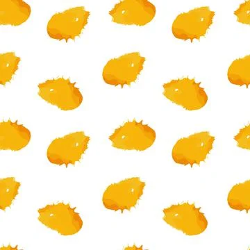 Seamless pattern with yellow watercolor spots on a white background. Stock Illustration